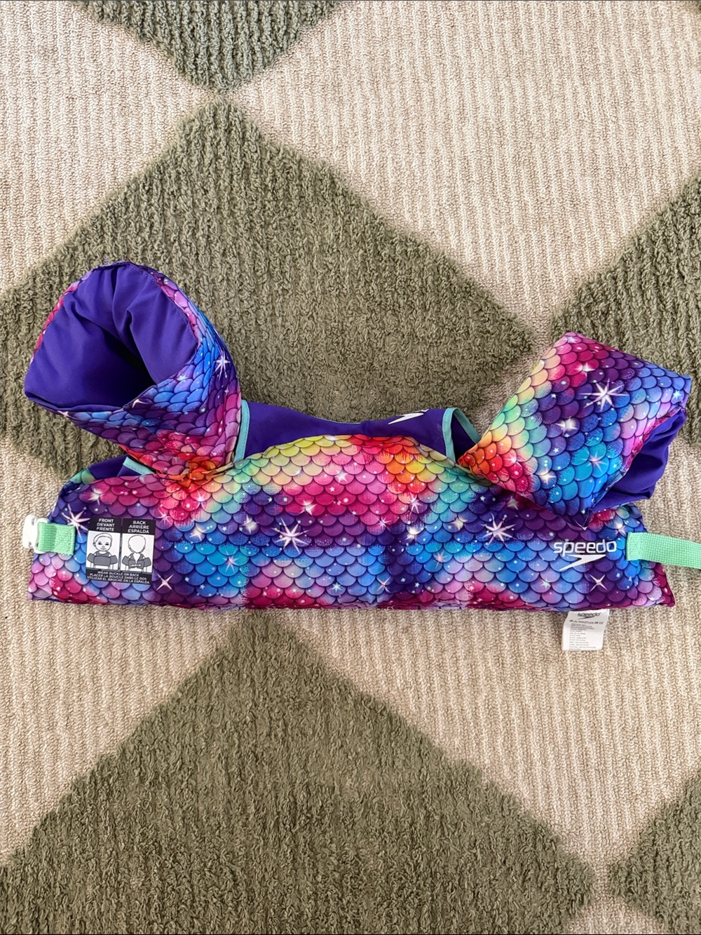 Speedo Kids Rainbow Mermaid Scale Swim Vest - Purple Multicolor
